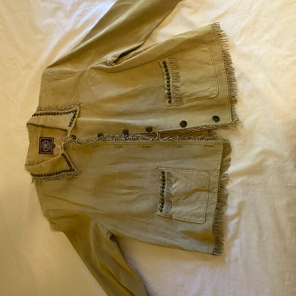 Double D Ranch Western Leather Fringe Jacket - Picture 2 of 9